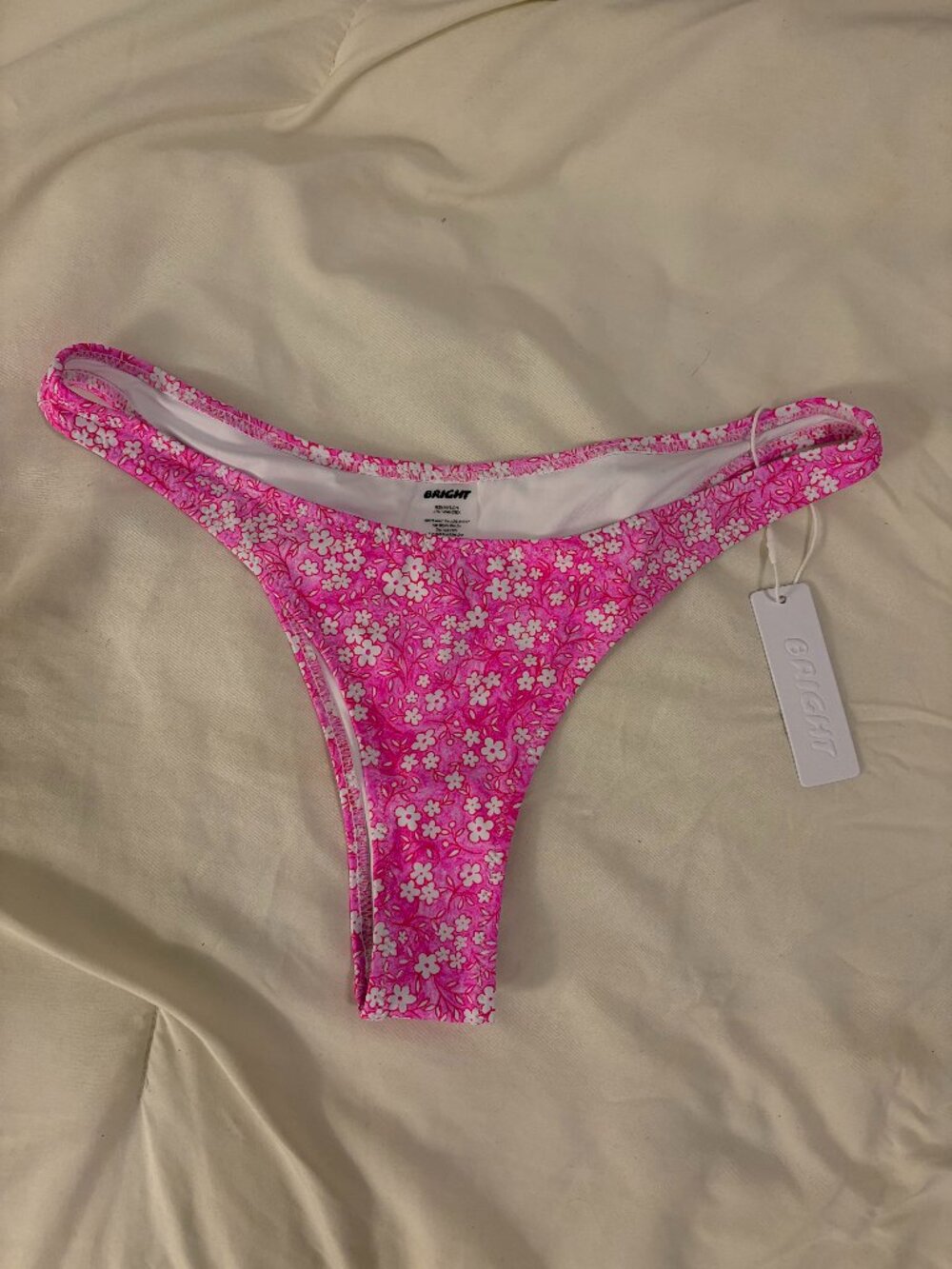 Bright Swimwear pink bikini bottom size small